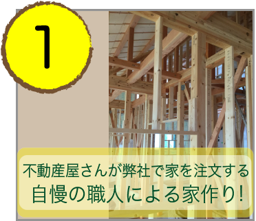 1 不動産屋さんが弊社で家を注文する自慢の職人による家作り!