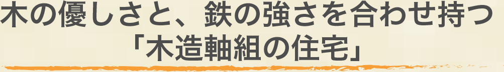 木の優しさと、鉄の強さを合わせ持つ「木造軸組の住宅」